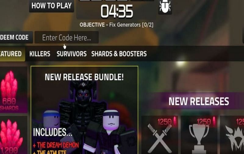 Denne skærm er, hvor Roblox Escape the Darkness -spillerne kan indtaste de nye koder til september (Billede via Bitware Games)