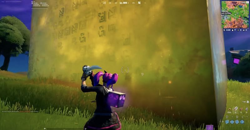 The Golden Cube in Fortnite Chapter 2 Season 8 (Image via Kanga/YouTube)