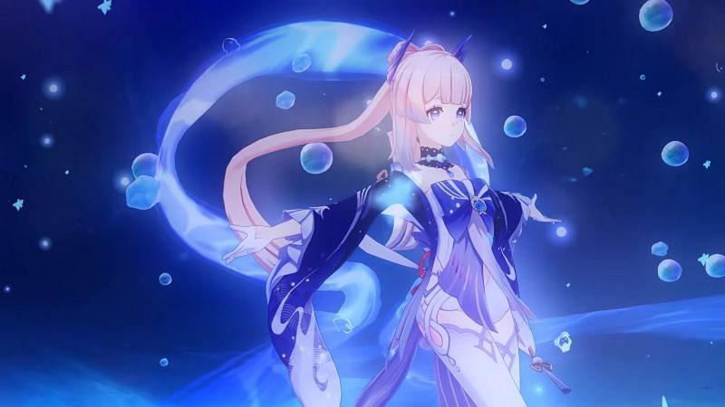 Sangonomiya Kokomi in her character demo (Image via Genshin Impact)