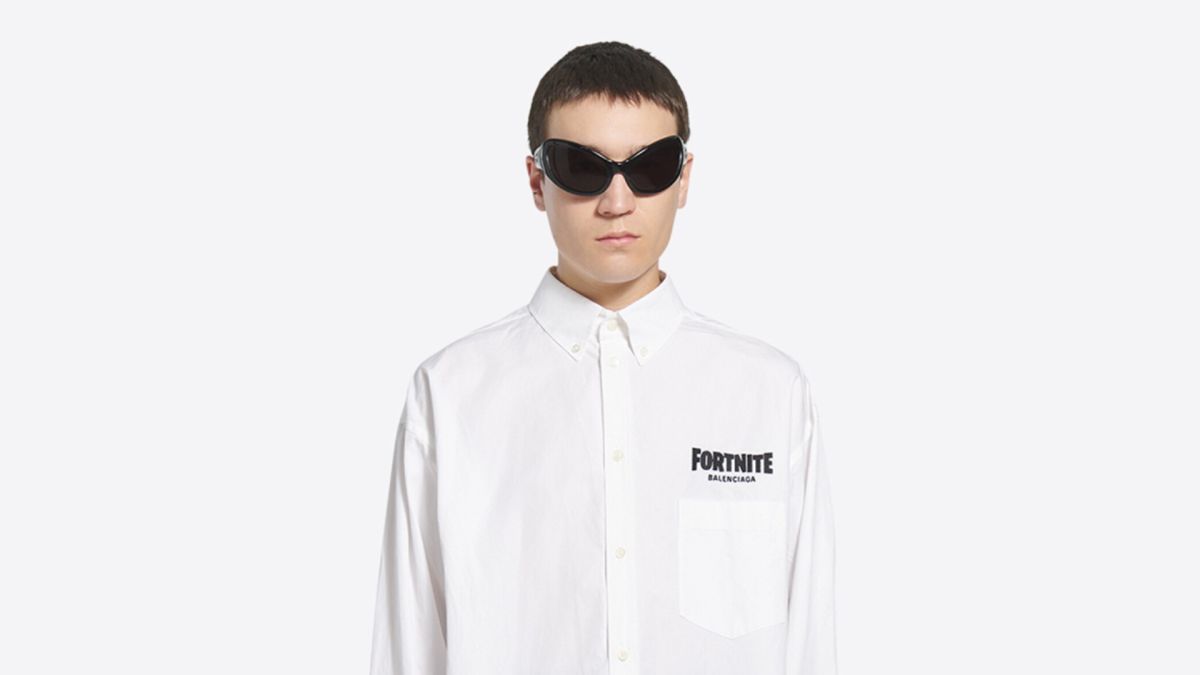 Fortnite Balenciaga: Denne almindelige hvide skjorte, hvor der står Fortnite, koster $ 1000