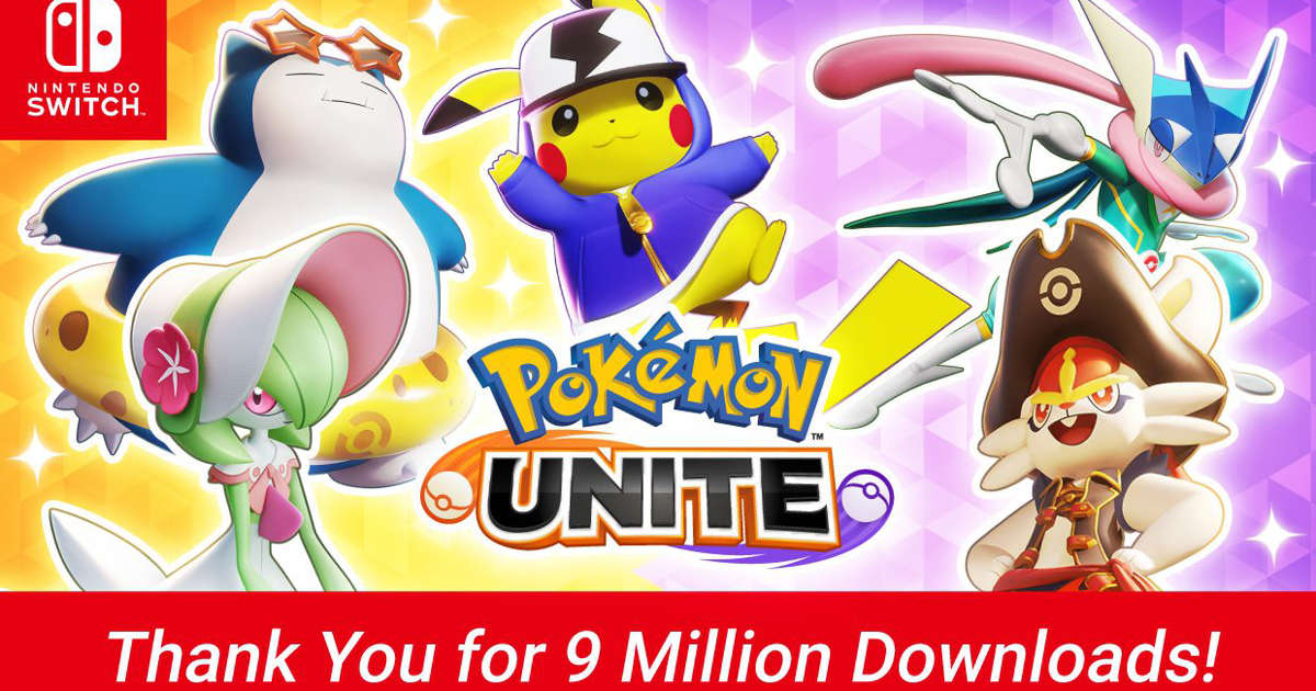 Pokémon UNITE belønner hver træner med 2.000 Aeos -billetter for at fejre 9 millioner downloads på Nintendo Switch