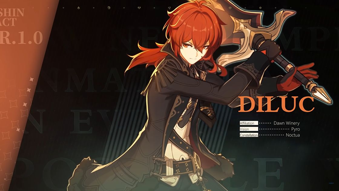 Den bedste Genshin Impact Diluc -konstruktion