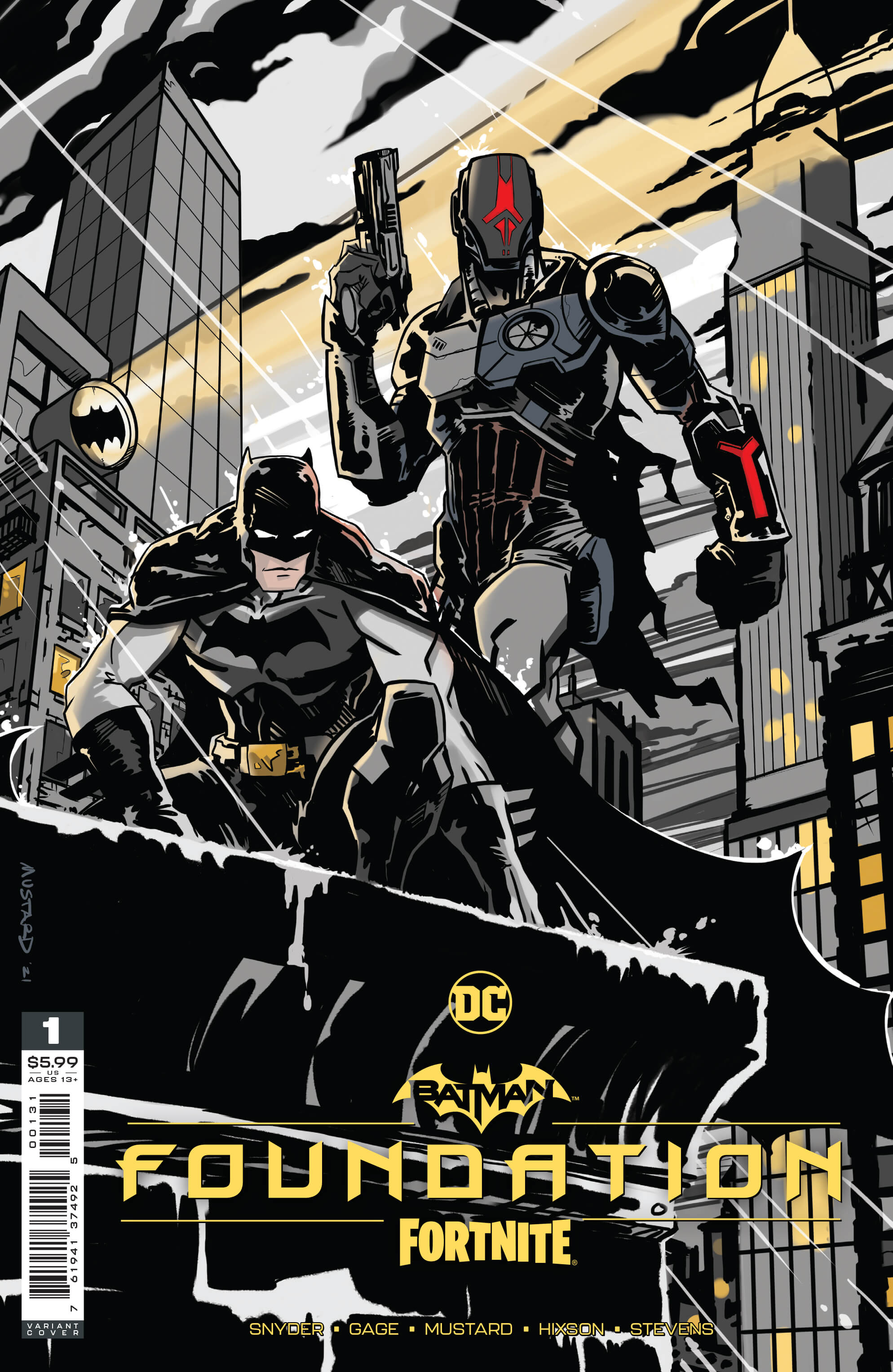 Batman/Fortnite: Foundation Donald Mustard Variant Cover