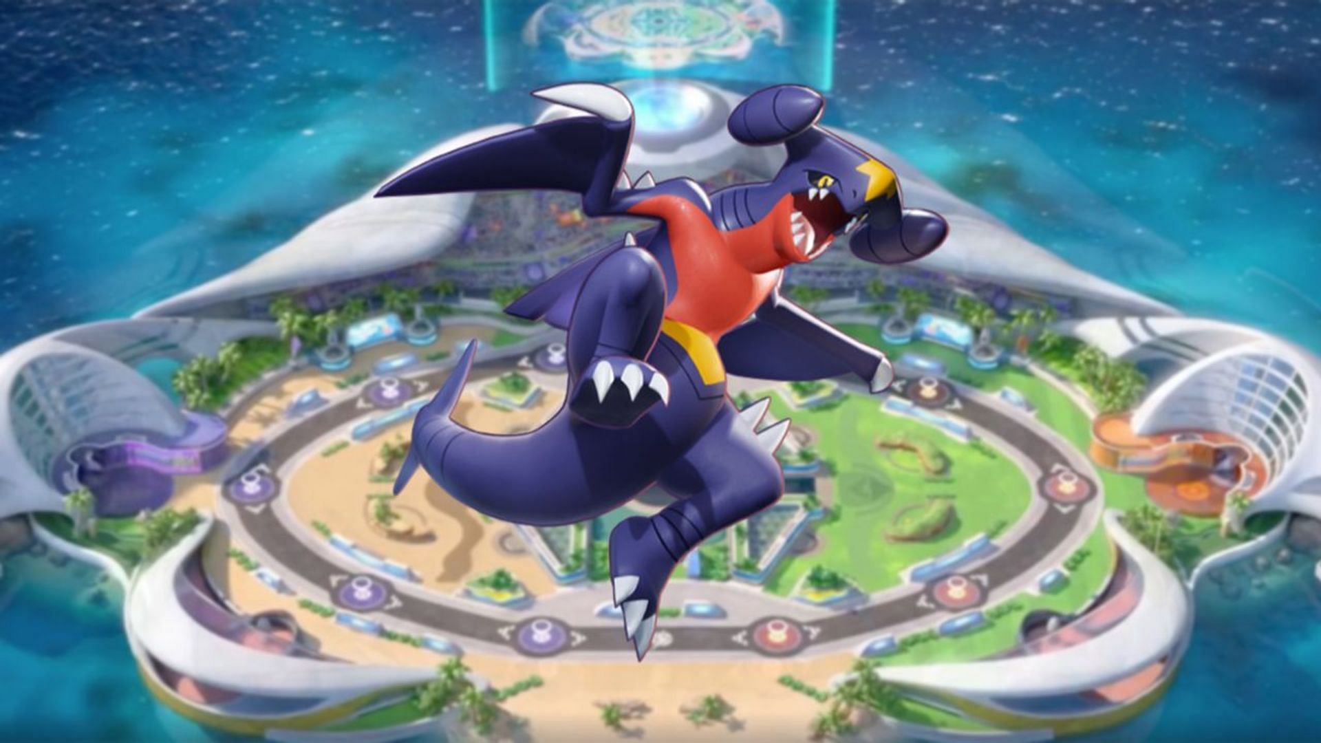 Garchomp's official render in Pokemon Unite (Image via The Pokemon Company)