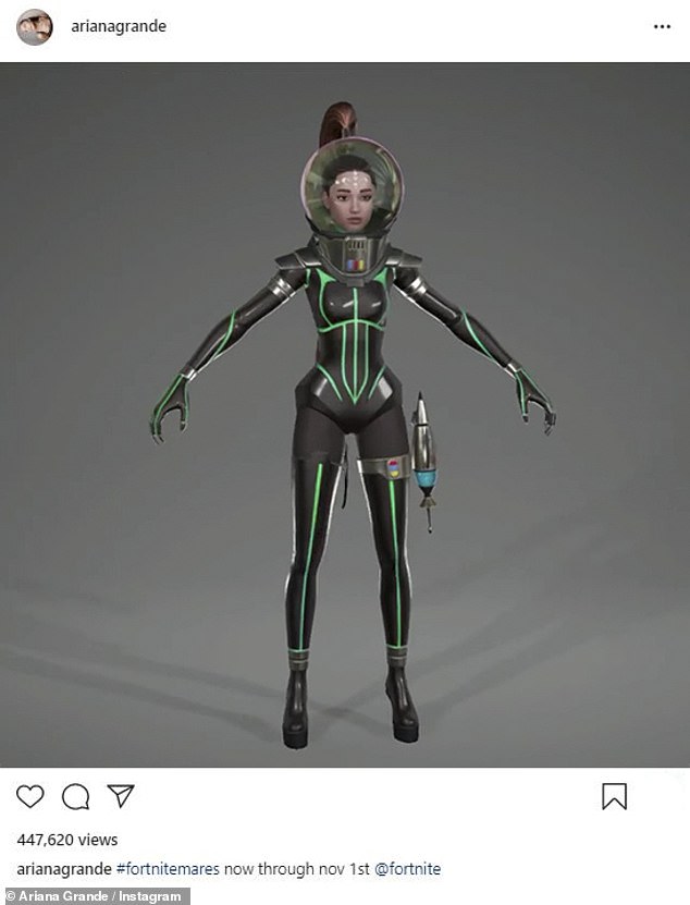 Det seneste: Et nyt Ariana Grande Spacefarer -outfit er blevet tilføjet til spillet Fortnite