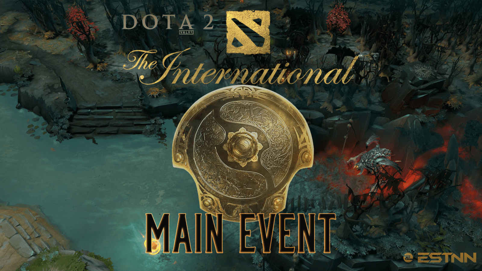 Aegis of the Immortals trophy ya bayyana a saman hoton taswirar Dota 2. Kalmomin "Dota 2 Babban Babban Taron Duniya" sun bayyana a baƙaƙe da haruffan zinare sama da ƙasa da Aegis