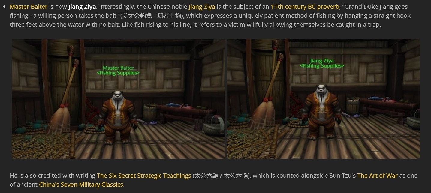 Referencer og Innuendos ændret eller fjernet i hele World of Warcraft