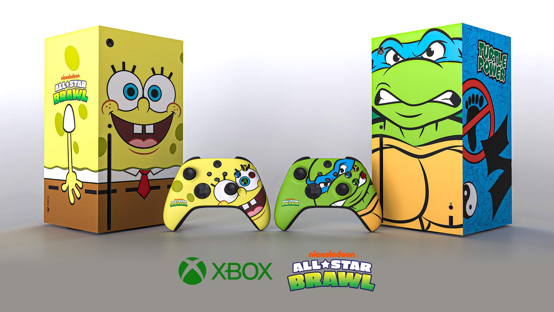 Xbox Series X Consoles Celebrating Nickelodeon All-Star Brawl