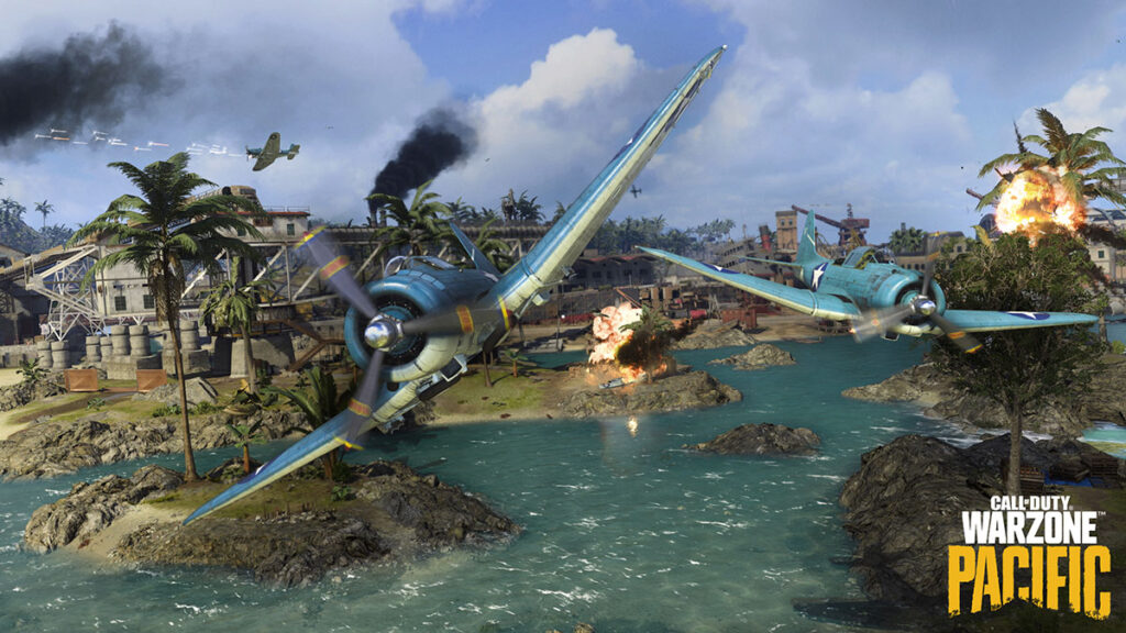 Fly, der flyver i Warzone Pacific caldera kort