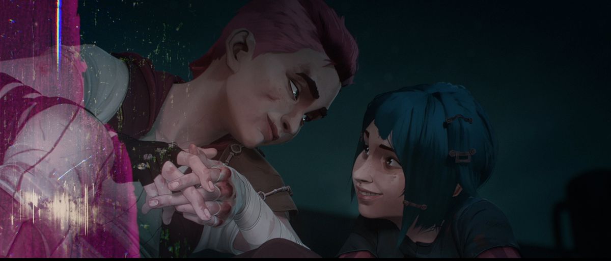 Vi og Jinx fra League of Legends Netflix-serien Arcane