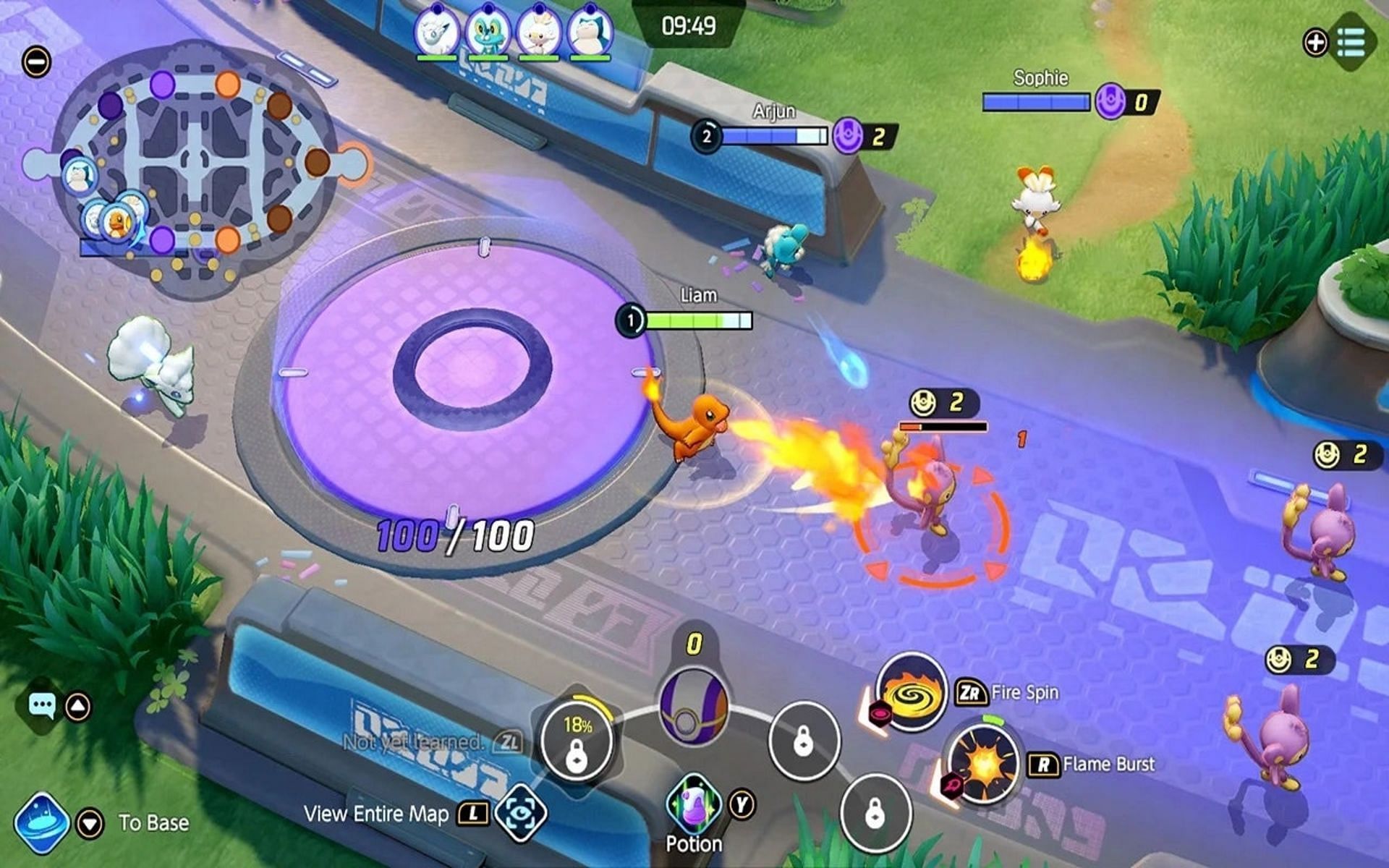 Fan-favoritkarakterer som Charizard og Cinderace dukker op i dette spil (Billede via TiMi Studios)