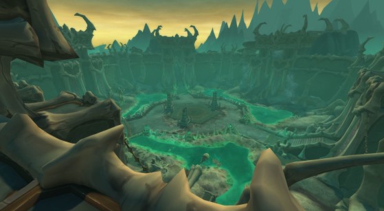 Le colisée de Maldraxxus dans le théâtre de la Souffrance. - World of Warcraft