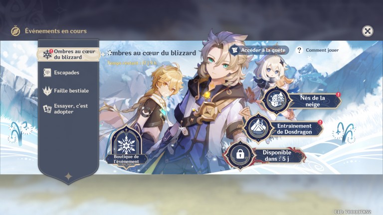 Genshin Impact, événement "Ombres au coeur du snestorm": le guide complet (Jour 1)