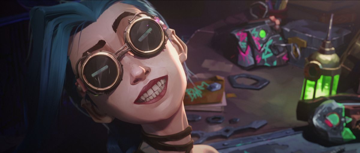 Jinx i et stillbillede fra sæson 1 af Arcane