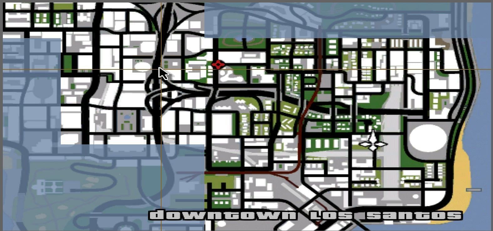 Et eksempel på et waypoint i GTA San Andreas (Billede via Rockstar Games)