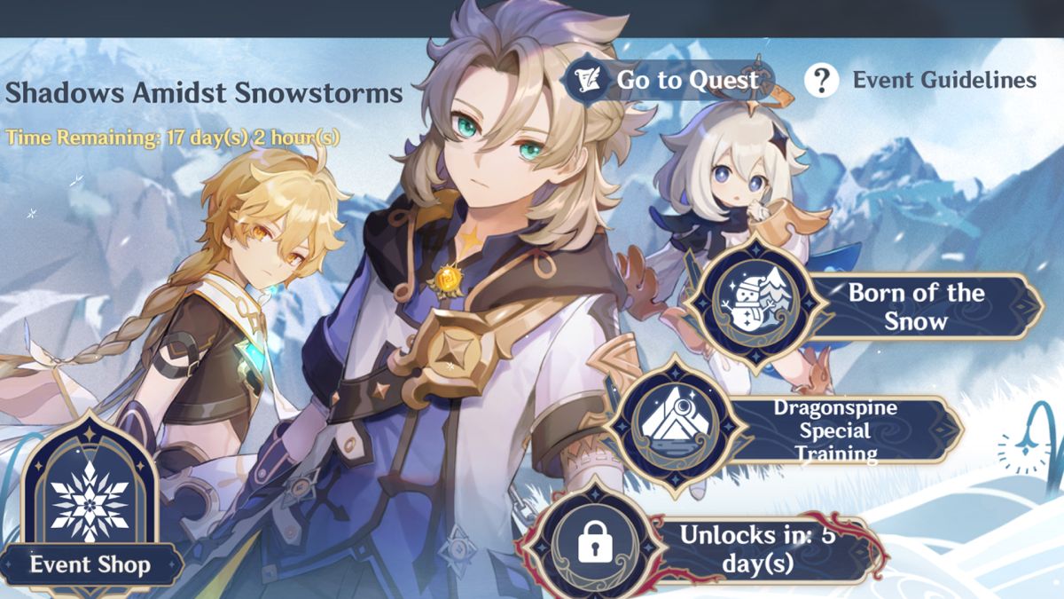 Genshin Impact Shadow Midt i snestorms-begivenhed og hvordan man bygger Puffy Snowmen