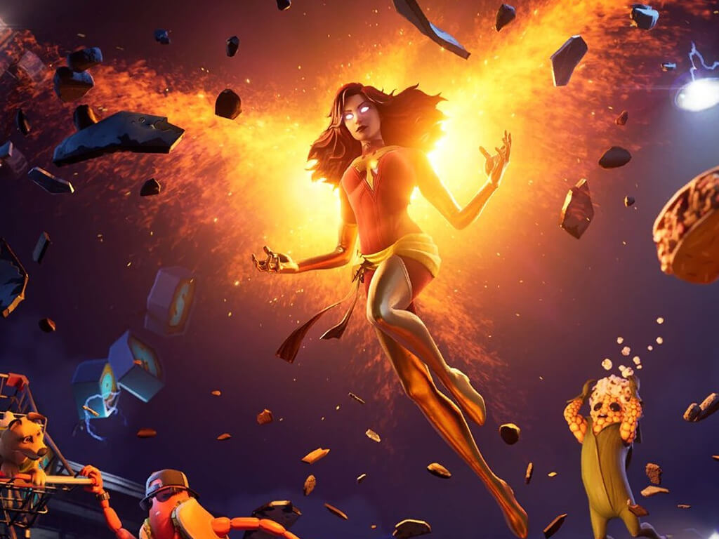 Marvel's dark phoenix makes a surprise appearance in fortnite video game - onmsft. Com - november 11, 2021