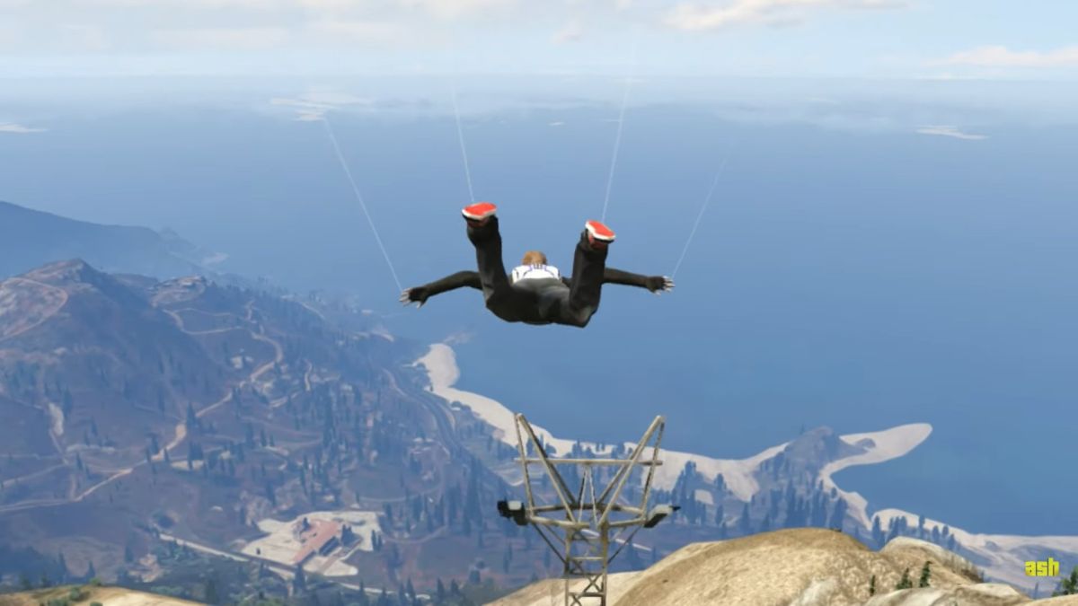 Mød GTA 5 faldskærmsudspringeren, der prøver at gentage deres mest dødsforagtende stunt i GTA-trilogien