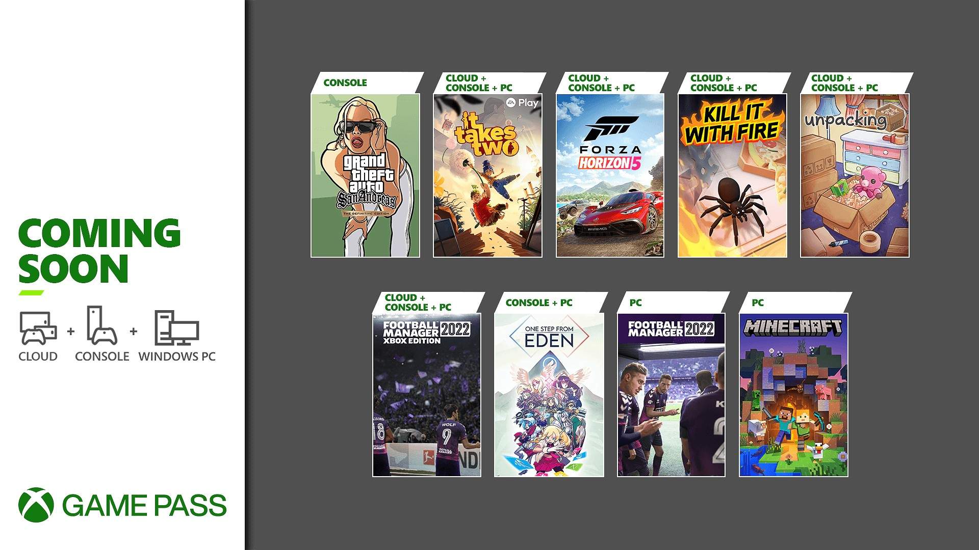 Xbox Game Pass tilføjer It Takes Two, Kill It With Fire, Grand Theft Auto: San Andreas - The Definitive Edition og mere i begyndelsen af ​​november