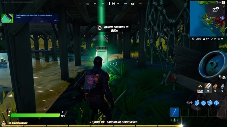 Fortnite Ghoulish Green Paint Bottle Placering