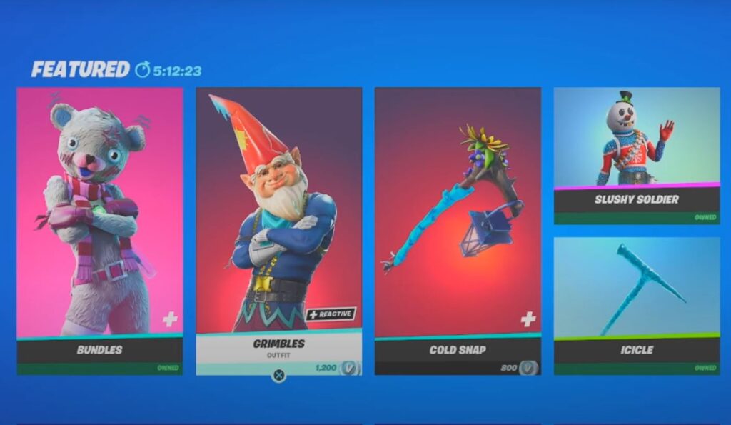 Fortnite Winterfest 2021 skins