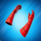 The Mythic Spider-Man web shooter item in Fortnite. (Image via Epic Games)