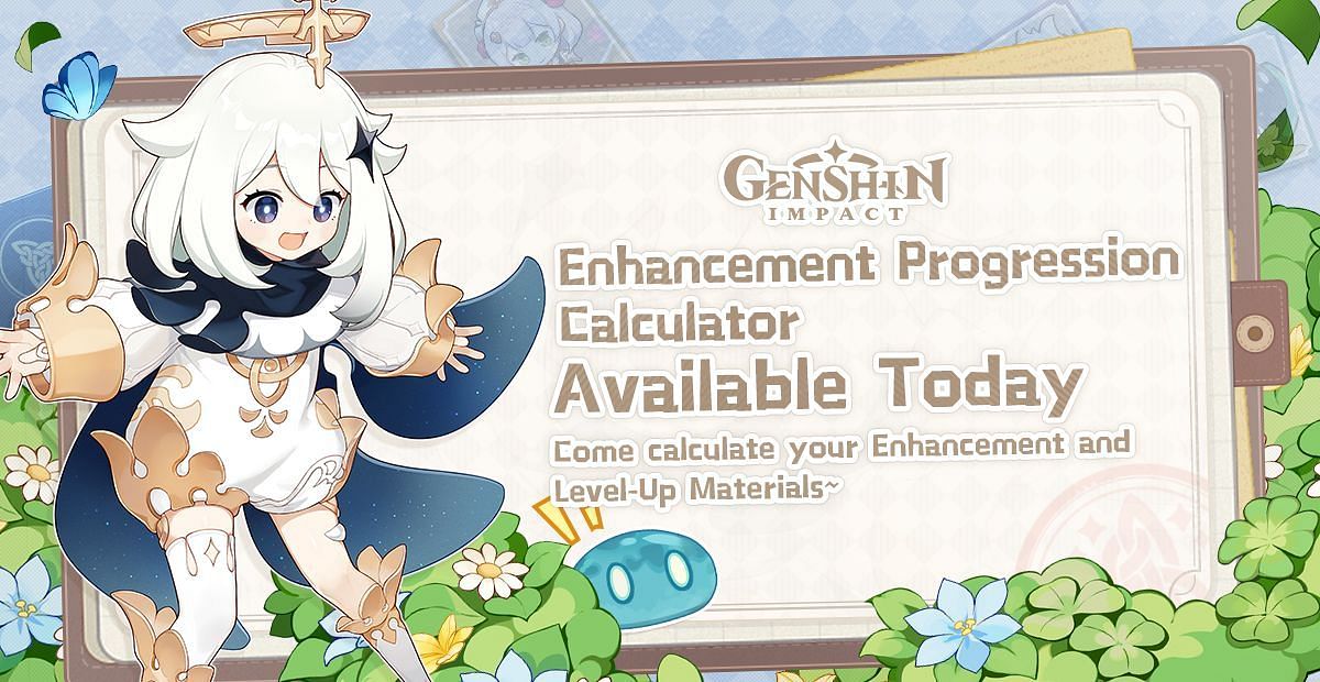 Genshin Impact Enhancement Progression Calculator now available on HoYoLAB (Image via Twitter/Genshin Impact)