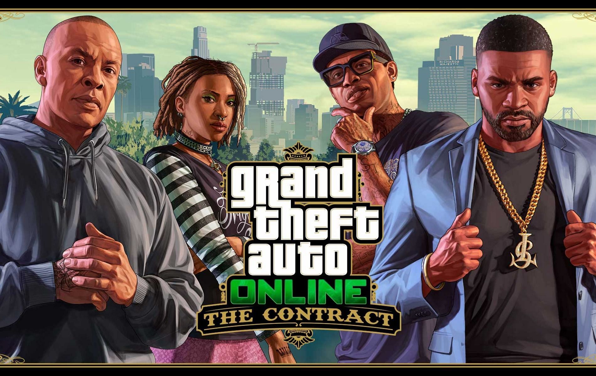 Franklin and Dr. Dre are at the center of the plot in The Contract (Image via Rockstar Games)