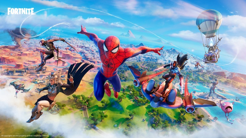 Spider-Man slutter sig til Fornite!  Kapitel 3 leverer en nydesignet ø, glidende og svingende spilmekanik, lejre og mere!