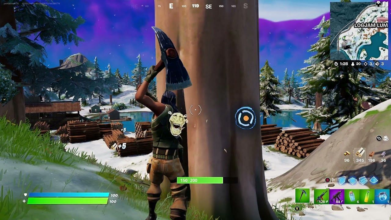 These types of trees will fall when broken rather than disappear (Image via Epic Games)