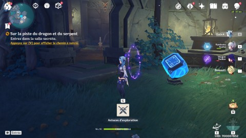 Genshin Impact, løsningen af ​​puslespillet "Sur la piste du dragon et du slange"
