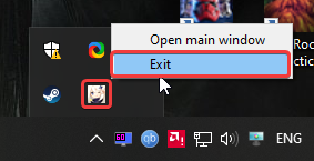 Lukning af launcheren fra proceslinjen giver dig mulighed for manuelt at installere Genshin Impact fra bunden