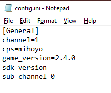 Konfigurationsfilen er et vigtigt trin, hvis du ønsker at installere Genshin Impact manuelt
