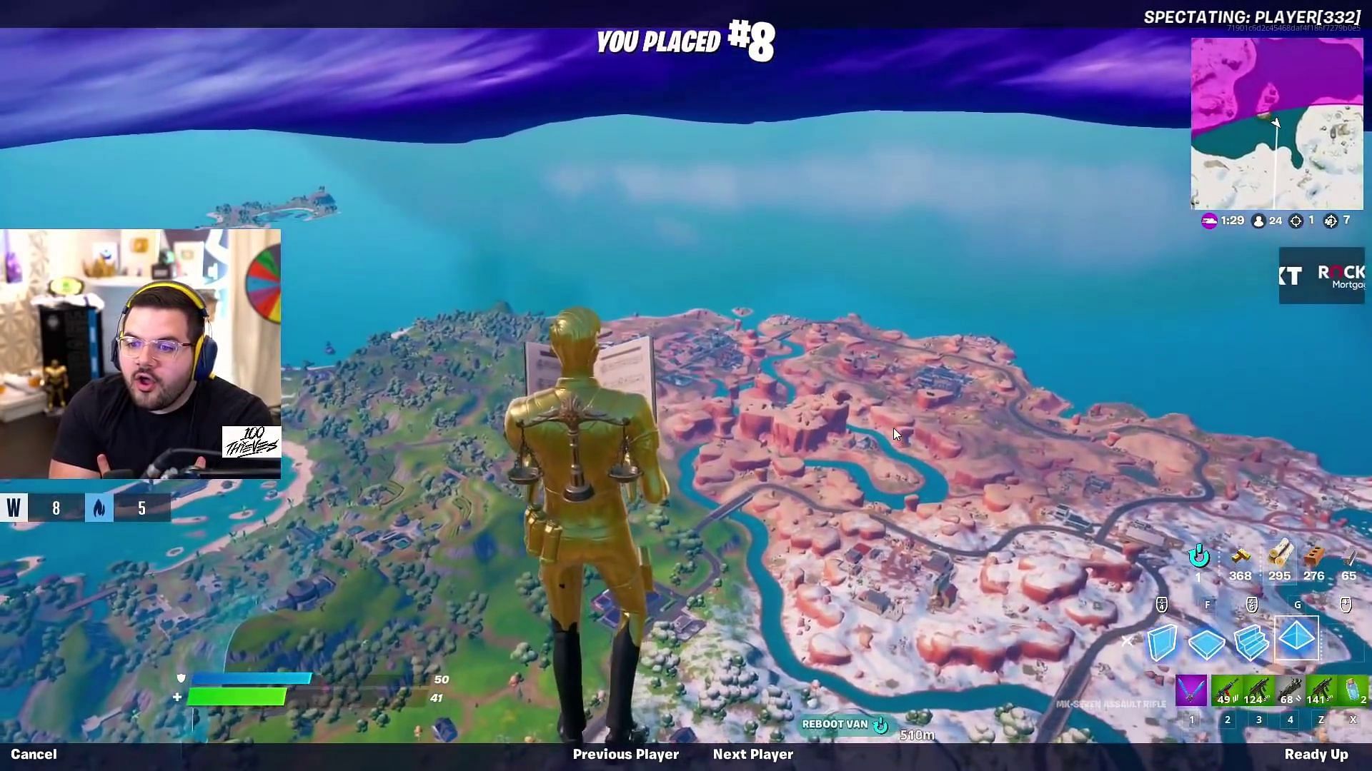 Fortnite hackers have been around since the beginning but recently one surfaced in CouRageJD's stream (Image via YouTube/MoreCouRage)