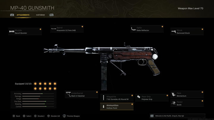 MP40 i Call of Duty: Warzone.