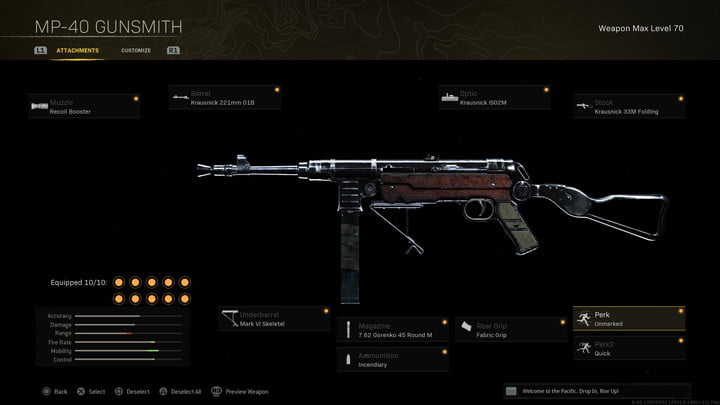 MP40 i Call of Duty: Warzone.