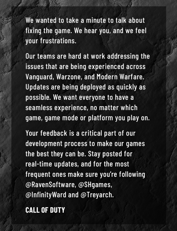 Activision vil rette Call of Duty: aware of Warzone, Vanguard issues 07 | TweakTown.com Activision vil rette Call of Duty: aware of Warzone, Vanguard issues 07 | TweakTown.com