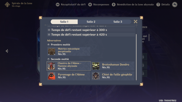 Genshin Impact, guide des abysses de mi-janvier 2022