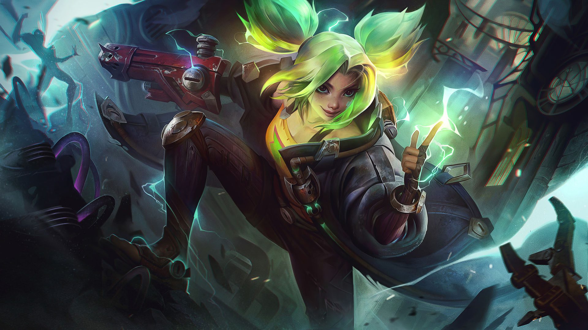 Zeri splash art League of Legends Zaun Arcane