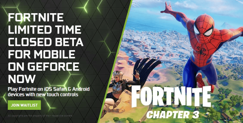 GeForce NOW brings Fortnite to iOS devices