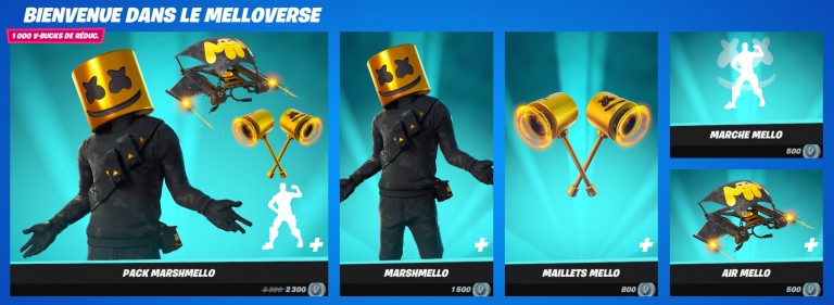 Fortnite, boutique du jour den 2. februar 2022: Le retour de Marshmello!