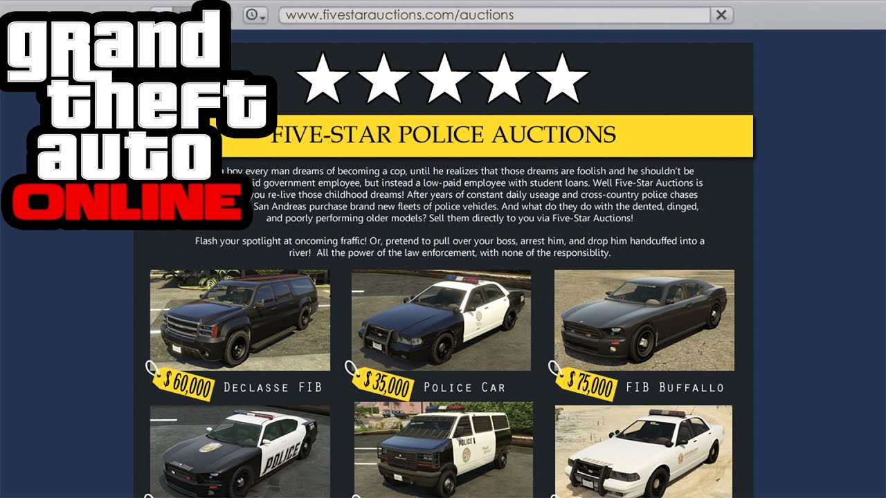 GTA 5 ONLINE POLICE DLC OPDATERING!  KØB AF POLITIBILER!  (GTA