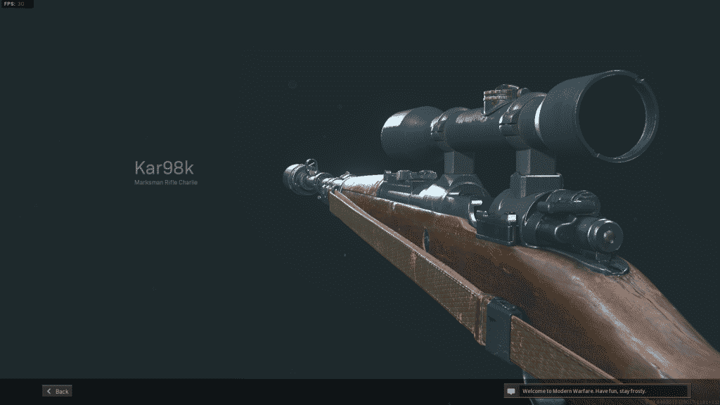 Warzone Kar98k snigskytteriffel