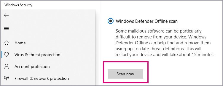 Warzone fortsætte med at crashe? Sådan løser du det 8 windows-defender-offline-scanning