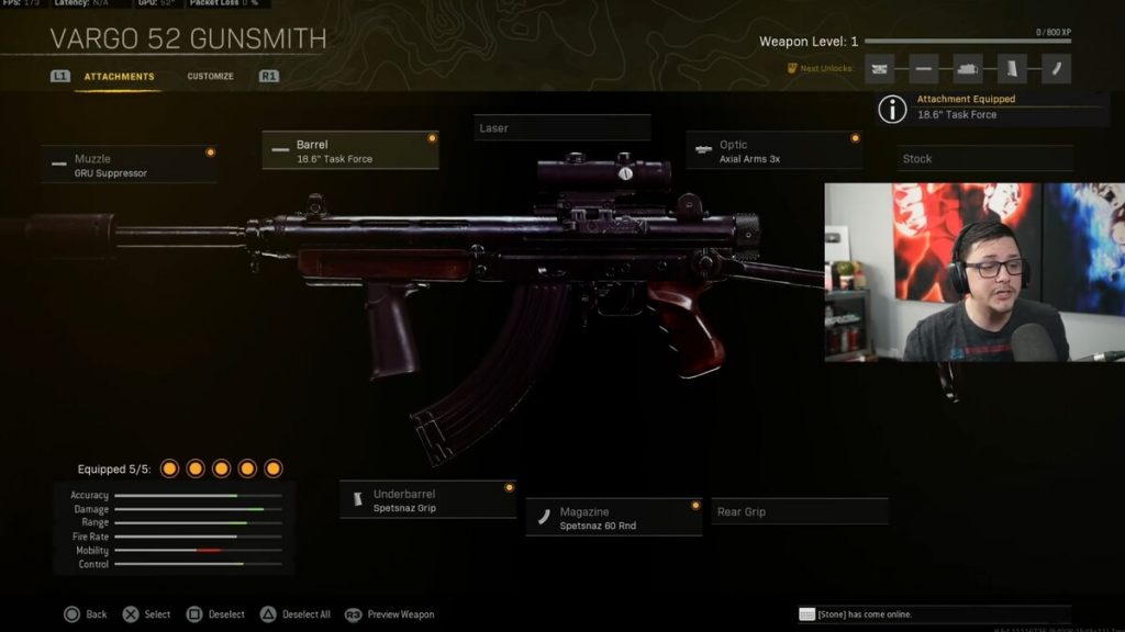 vargo 52 warzone bedste loadout-tilbehør