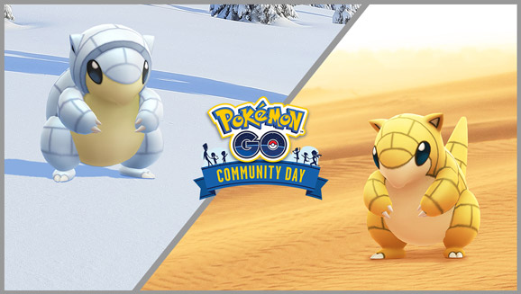 Sandshrew laver et skråstreg under Pokémon GO's marts Community Day