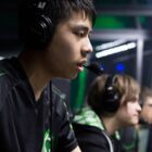 Anathan Pham of European team OG competes in the finals during the Boston Major Dota 2 tournament