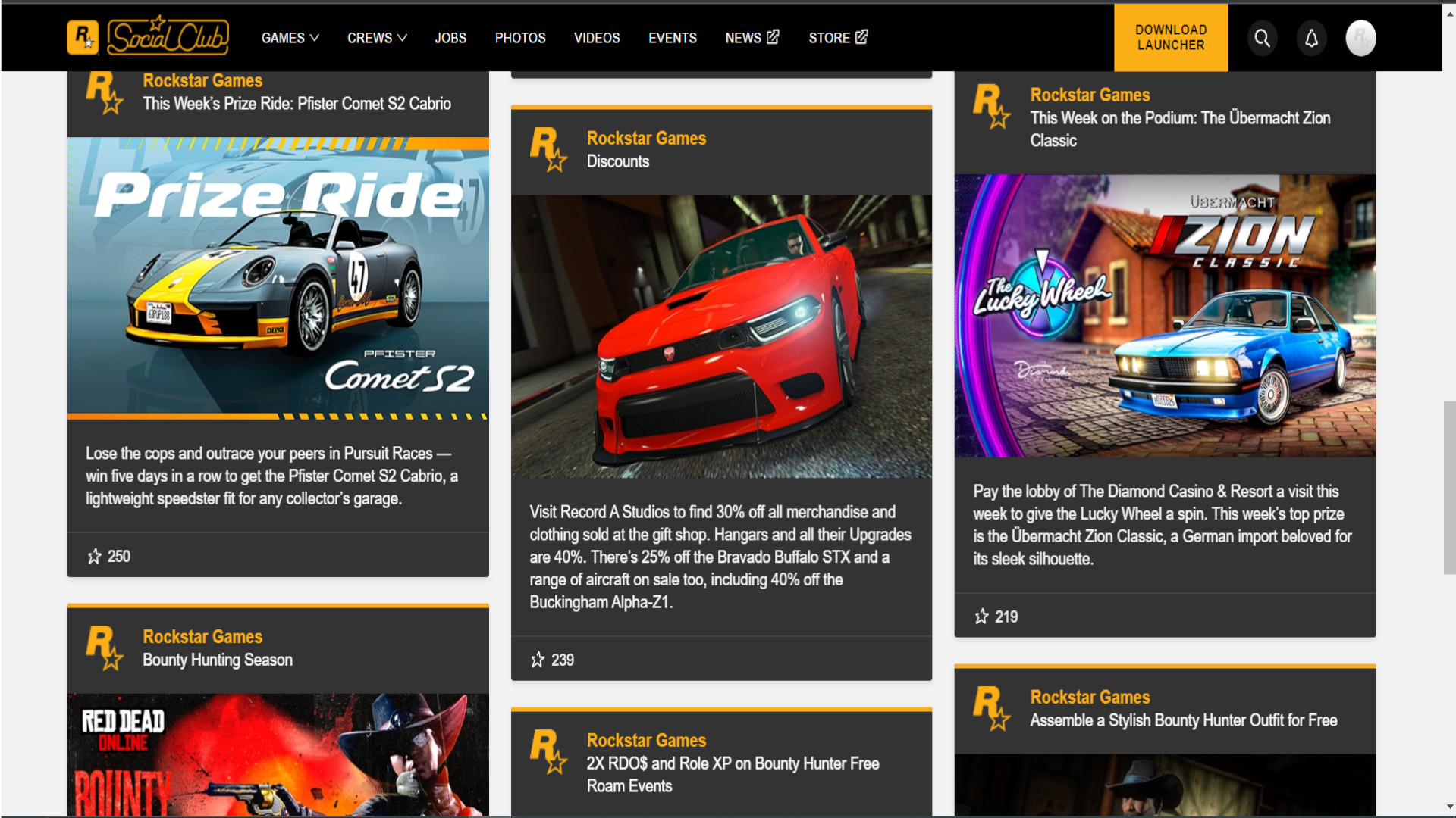GTA 5 Social Club hjemmeside