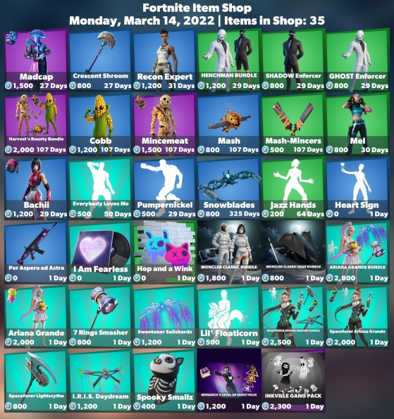 Fortnite le skin Mincemeat dans la boutique den 14. marts