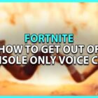 Sådan kommer du kun ud af konsollen Voice Chat i Fortnite